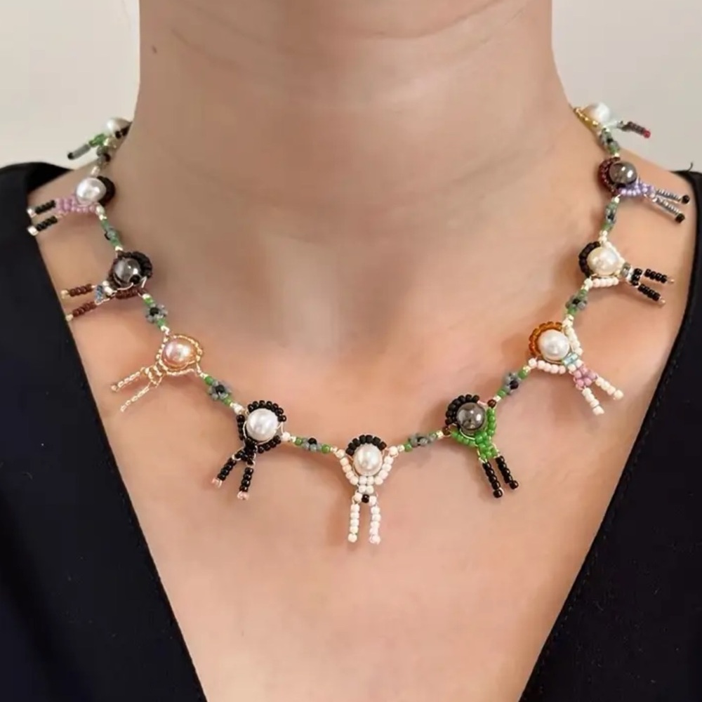NEW seed bead and pearl diversity inclusion necklace